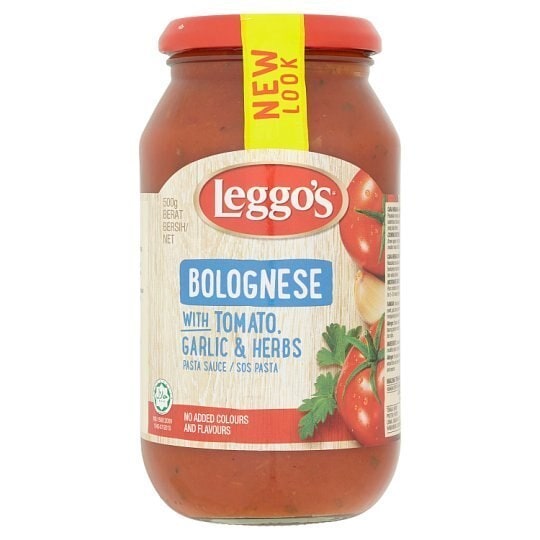 Leggo s Bolognese with Tomato， Garlic & Herbs Pasta Sauce 500g