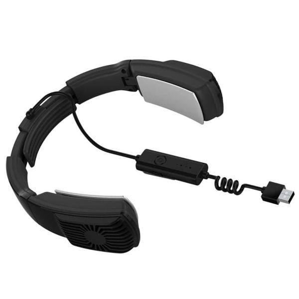 2 イン1ネックファン暖房および冷房エアコンU電源ファン屋外スポーツ活動のための2風速旅行女性男性