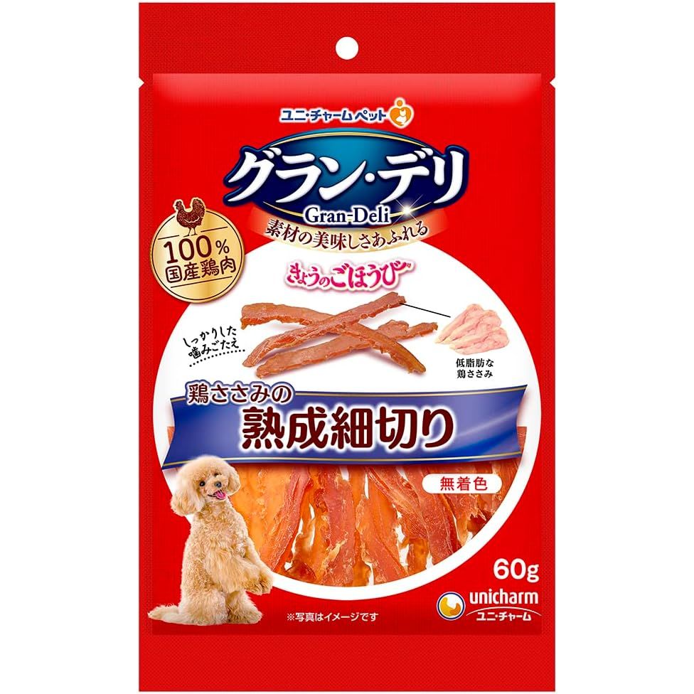 （まとめ買い）グラン/デリ きょうのごほうび 鶏ささみの熟成細切り 60g 犬用おやつ [x12]