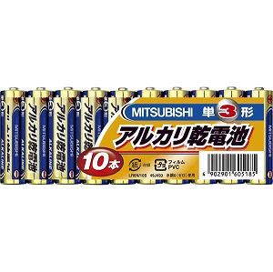 三菱単3アルカリ乾電池400本LR6N/10S（10本パックx40）【お取り寄せ】