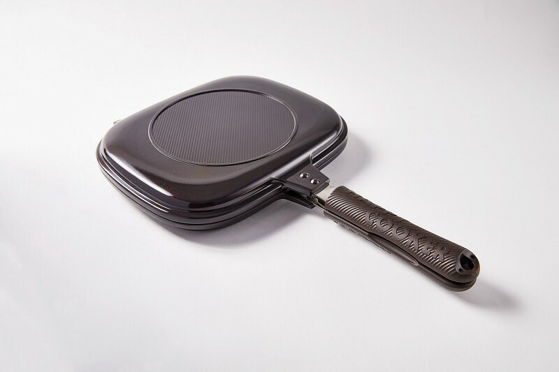 ハッピークッカー（直火用） TV通販で話題 HAPPYCOOKER 両面フライパン ブラウン REGULAR