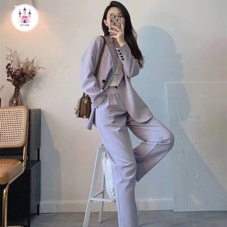 スーツコートの女性らしさ2024年春服新型韓国版ゆったりおしゃれカジュアルスーツキャリアスーツパンツスーツ