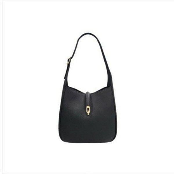 女性オプルエンボス牛革ホーボ兼クロスバック(ECEFHB642BK) (P003722837)