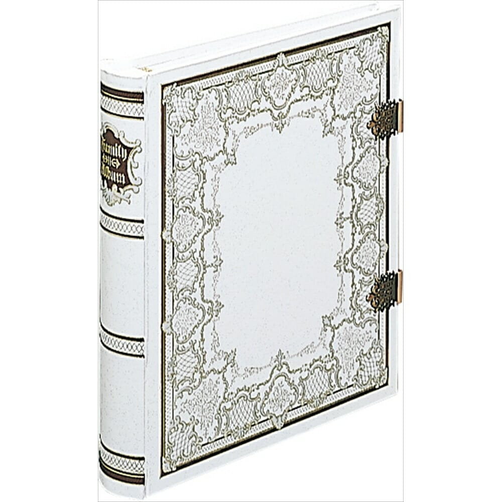 高級アルバム ウィンザー 100年台紙ブック式 ホワイト アH-GL-1001-W