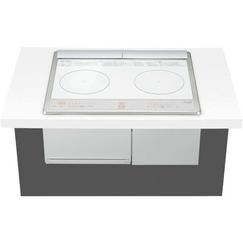 三菱　MITSUBISHI　ビルトインIHクッキングヒーター グリル無し simpleIH [60cm幅 2口IH] ホワイト(宅配商品)　CS-G220DXR