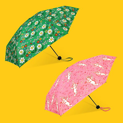 WIGGLEWIGGLE 折りたたみ傘 UVカット 晴雨兼用 2つセット - メルカリ