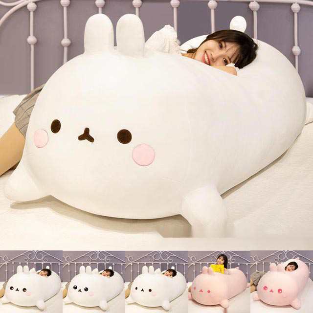 ぬいぐるみ ウサギ 抱き枕 ねそべりポーズ うつ伏せ もちもち ふわふわ まくら クッション 7色選ぶ