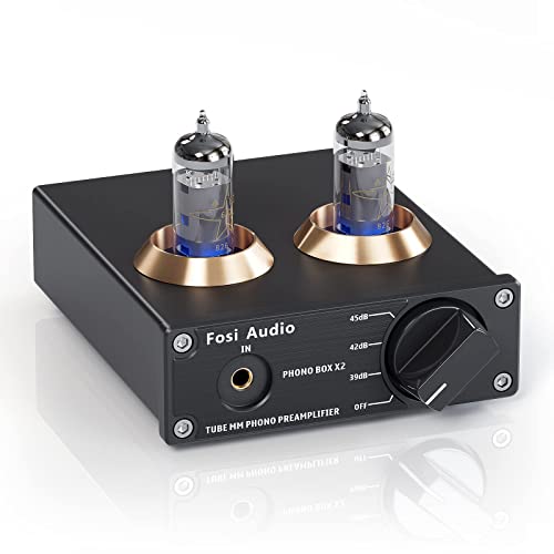 Fosi Audio BOX X2 プリアンプ MM ターンテーブル 6A2真空管 フォノプリアンプ