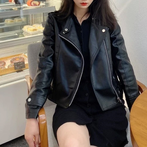 エコレザー ジャケット レディース トップス 上着 レザージャケット 長袖 ストリート ファスナー おしゃれ かっこいい レトロ メンズライク ボーイッシュ 個性的 クール モード系 都会的