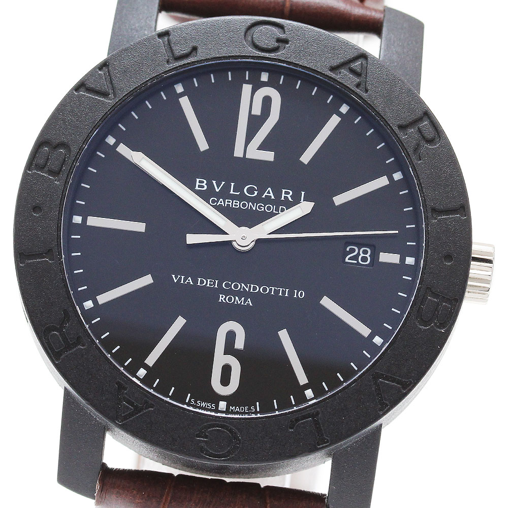 ブルガリ BVLGARI BB40CL ブルガリブルガリ カーボン デイト 自動巻き メンズ 良品 _847345【中古】 107,500円