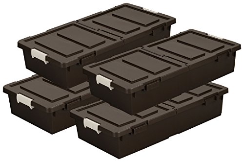色：ブラウン JEJアステージ(JEJ Astage) ベッド下収納ボックス 4個組 ブラウン 45
