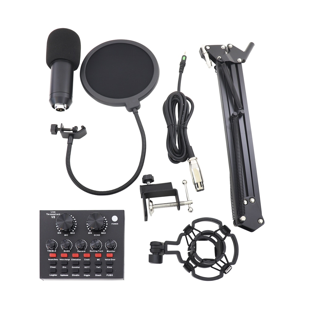 オーディオインターフェイス マイク スタンド セット 多機能 スマホ配信 PC配信 Bluetooth接続 高音質 エコー ボイスチェンジャー 効果音 12種類 配信 バッテリー内蔵