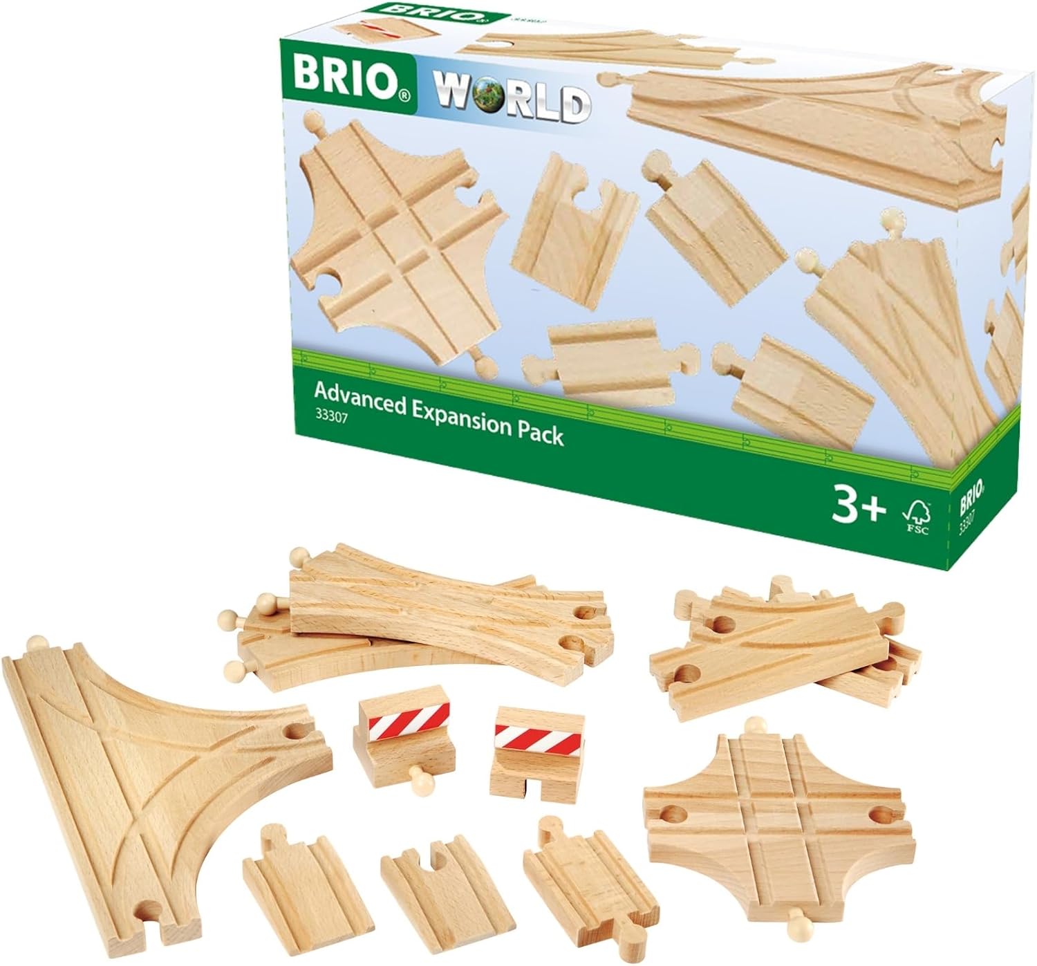 BRIO (ブリオ) ポイントレール拡張セット 33307 対象年齢 3歳~ 【おもちゃ 玩具 木製おもちゃ レールセット プレゼント（誕生日/クリスマス）】