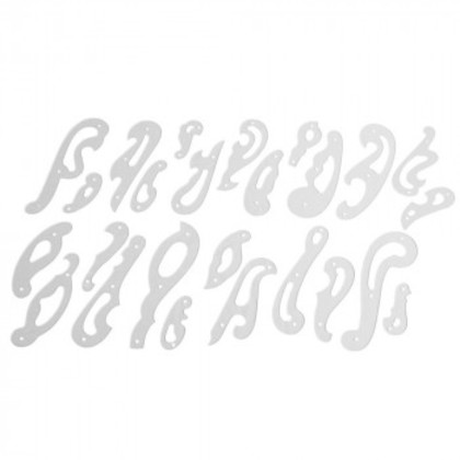 雲型定規 9～24cm 25枚組 1-811-0009