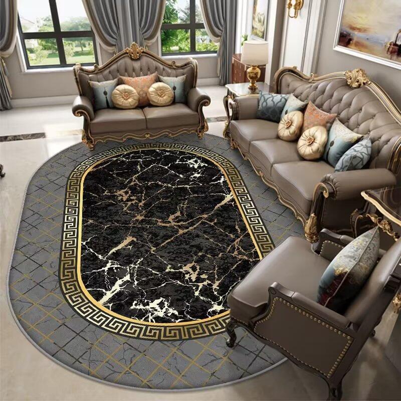 ファッション 楕円形 リビング 絨毯 ヴィンテージ 滑り止め ソファー ローテーブル 寝室 カーペット