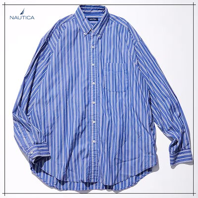 【NAUTICA】 Faded L/S Shirt (Broadcloth Stripes) 518 正規品 8,951円