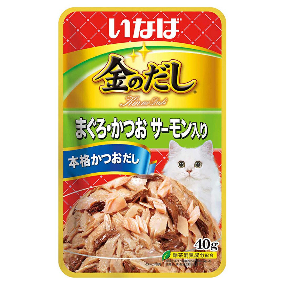 いなば　金のだし　まぐろ・かつお　サーモン入り　４０ｇX９６　ＣＲＣ35―20―20―55―00