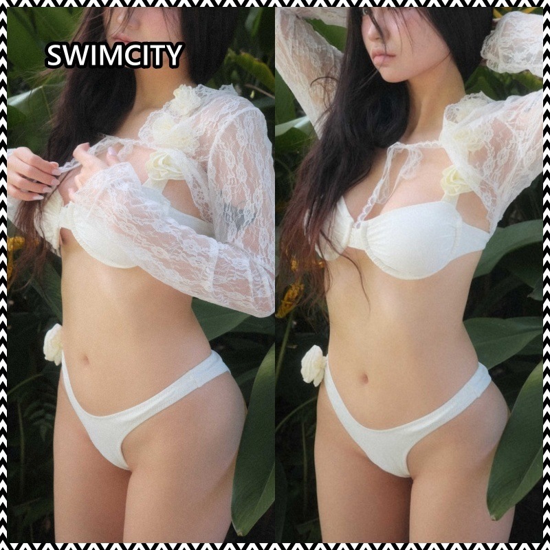 SWIMCITY Melissa lace bolero (white)