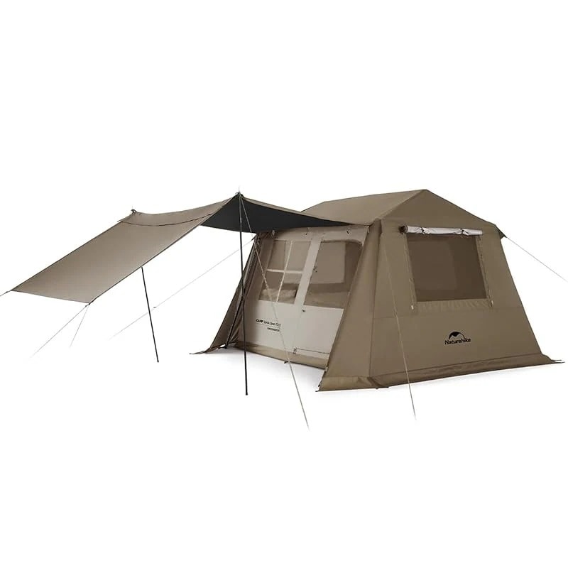 Naturehike 公式 ワンタッチ テント 大型 2～6人用 ロッジ型 UPF50+ パークテント キャンプ 設営簡単 uvカット 自立式 2重層 耐水圧PU2000/3000 2つの前室 初心