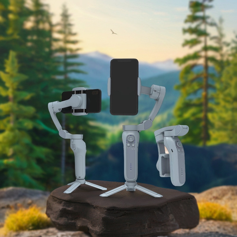 折り畳み式ジンバルスタビライザー三脚自撮り棒フェイストラッキング3軸ハンドヘルドジンバルスタビライザー3 Axis Gimbal Stabilizer Tripod Selfie Stick