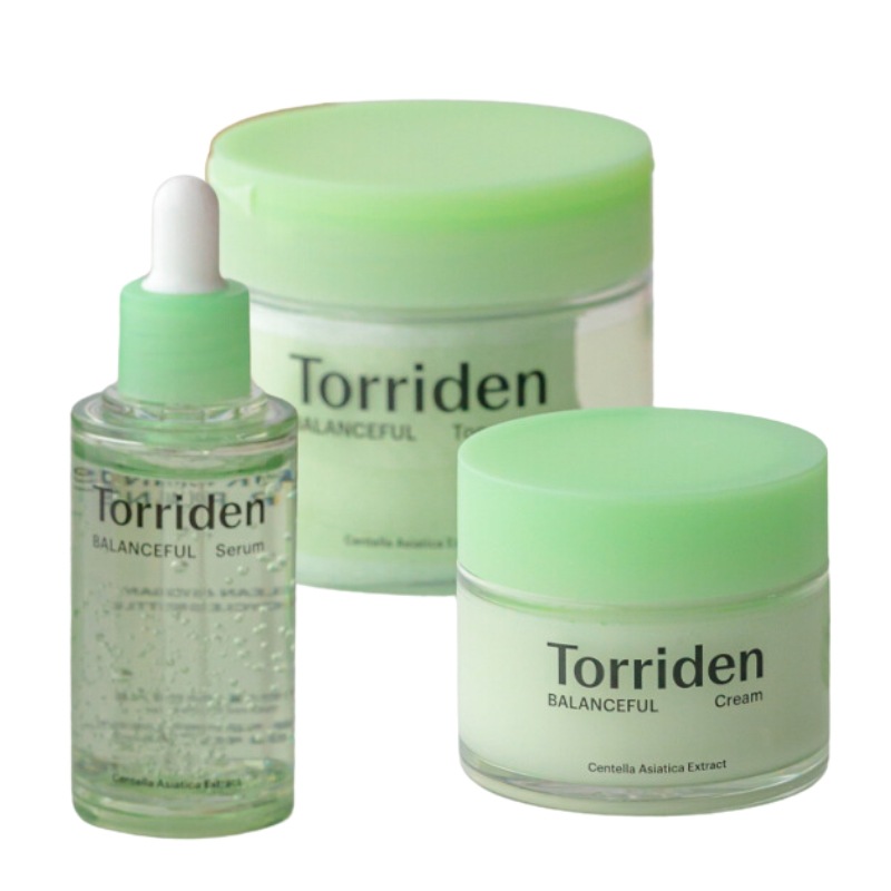 【3点セット】バランスフル トナーパッド60枚＋クリーム80ml＋セラム50ml敏感肌を整える低刺激シカケア