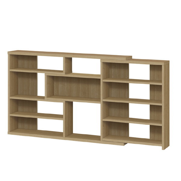 大洋 イーシーラック ECR8012Sスリム SMB スモーキーブラウン 伸縮シェルフ (幅118～155cm×奥行19.3cm×高さ80cm / 奥行スリムタイプ) メーカー直送