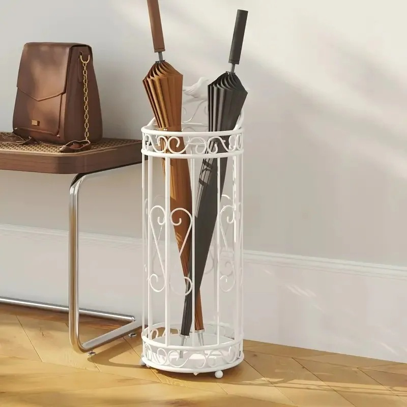 傘立て メタル エレガント クラシック ゴールド ホワイト ブラック ヨーロピアン お洒落 シンプル 玄関 ストレージラック 鳥 バード アンブレラスタンド 4-7
