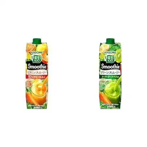 セット買いカゴメ 野菜生活100 Smoothie (スムージー) ビタミンスムージー 1000g×6本 マルチビタミン + カゴメ 野菜生活100 Smoothie (スムージー) グリーンスム