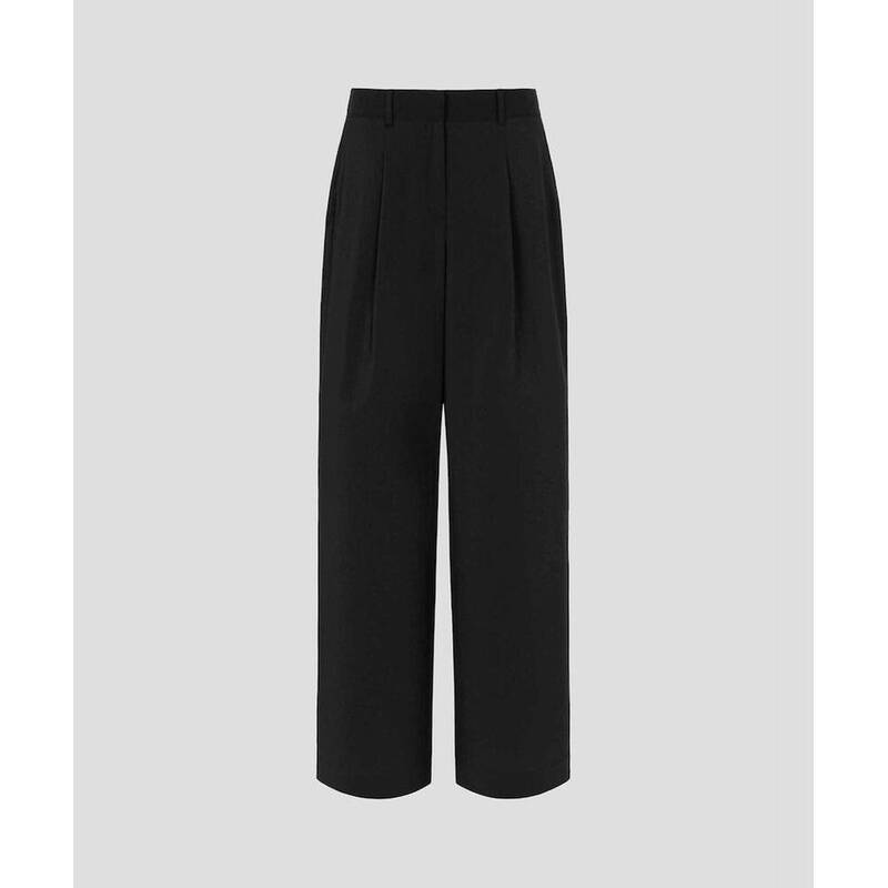 BEANPOLE LADIES リノスタ ワイドスラックス ブラック (BF6421C305) BF6421C305 377273