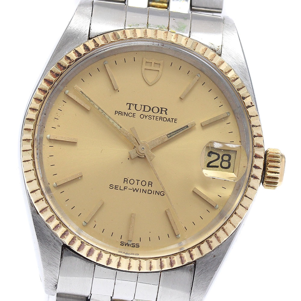 ジャンク チュードル TUDOR 75403N プリンスオイスターデイト Cal.2824-2 YGベゼル 自動巻き ボーイズ _917735【中古】