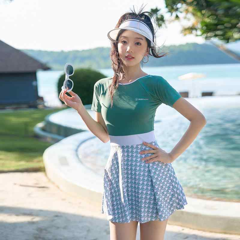 水着 ワンピース ウェア スカート スリム スイミング 体型カバー アウトドア 魅惑的 女性 プール 海 リゾート ビーチ 夏 レディース