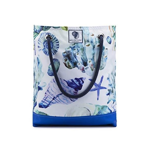 Bucket Beach Bag, Pool Bag or Travel Tote- California Style Water Resistant (Sea Find) 並行輸入品