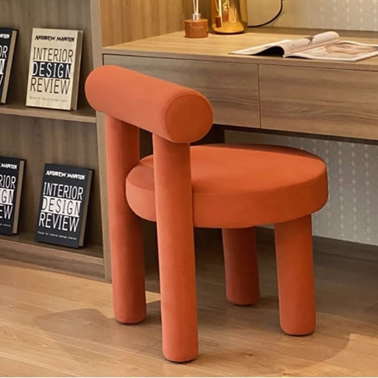 ドレッサーチェア シングル カラー カスタマイズ 可能 おしゃれ かわいい インテリア 北欧 背もたれ スツール オリジナル 椅子 白 ピンク