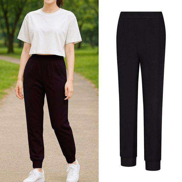 女性夏ソフトタッチバックバンディング登山ジョガーパンツKSC999TP3W