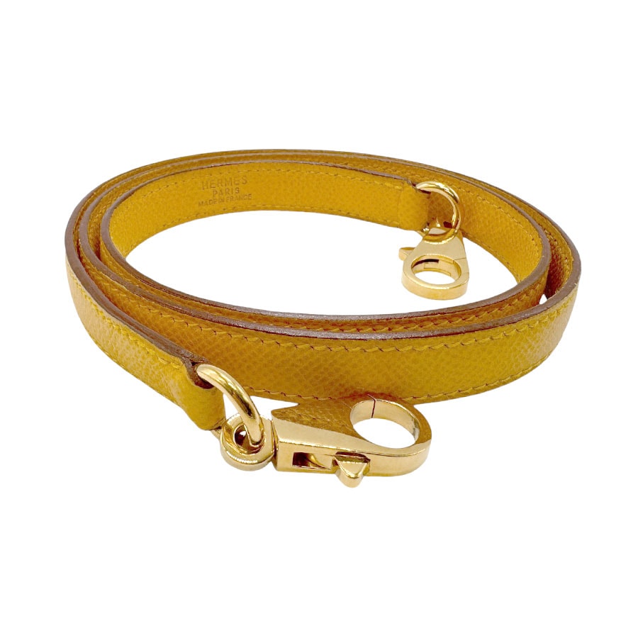 エルメス HERMES ショルダーストラップ ケリー用 ボリード用 /推定クシュベル 推定ジョーヌ ゴールド ユニセックス z2715