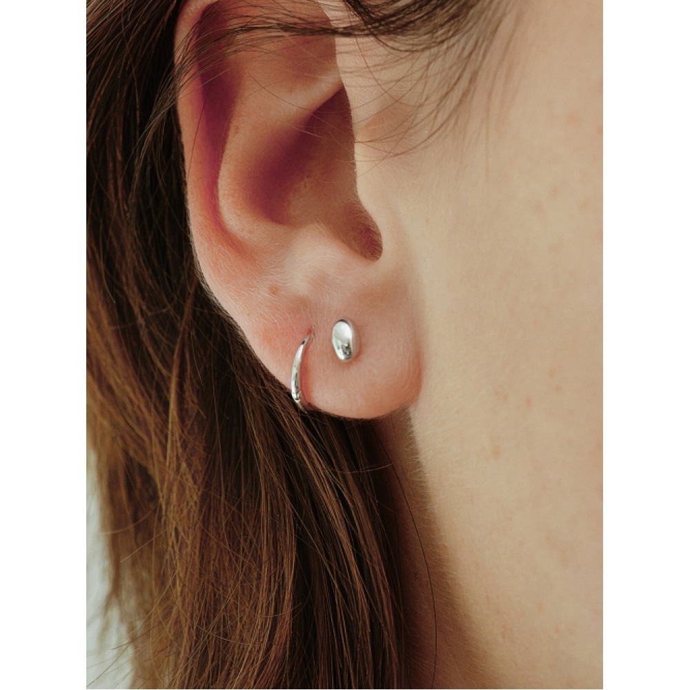 LUNNE シルバー 925 ソリッドペブルピアス #LSPI01