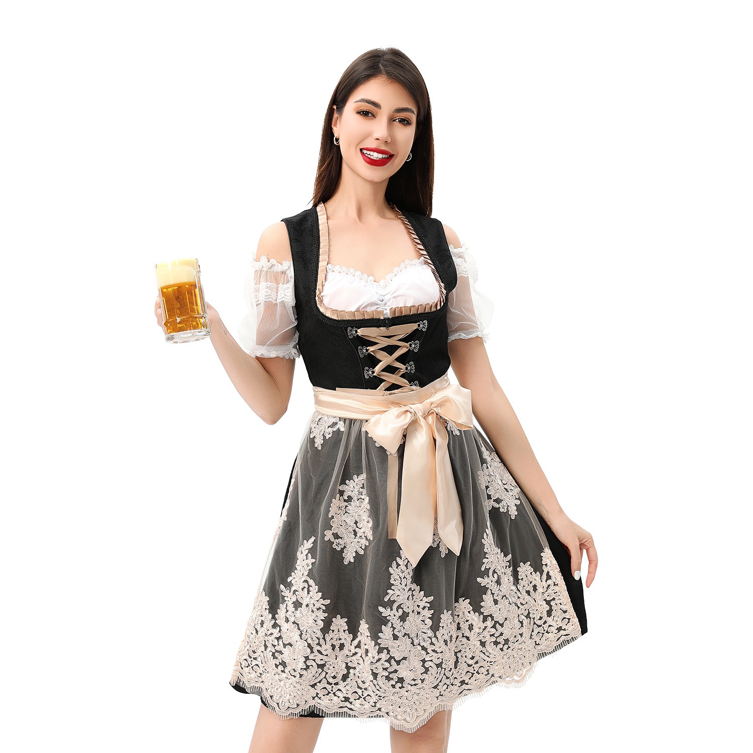 ミュンヘンカーニバルバイエルン女性用伝統的なドイツオクトーバーフェスト衣装パフォーマンス衣装ディアンドルドレス