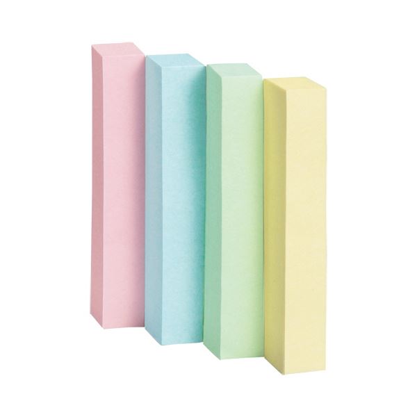 （まとめ） TANOSEEふせん 50x7.5mm 4色混色 1パック（24冊） [x10セット]