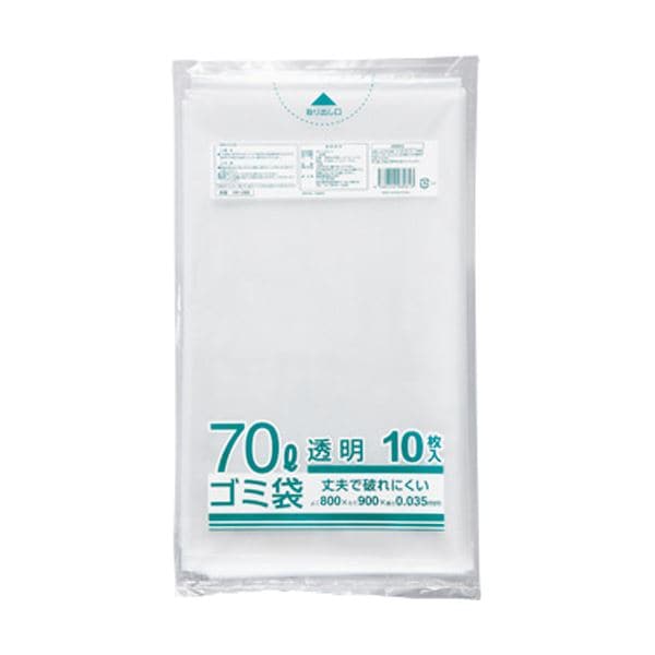 (まとめ) クラフトマン 業務用透明 メタロセン配合厚手ゴミ袋 70L HK-088 1パック(10枚) (×30セット)