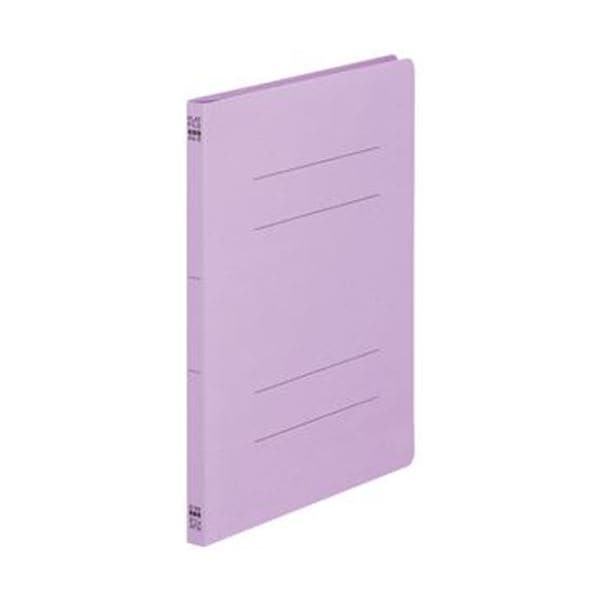 （まとめ）TANOSEE フラットファイル（ノンステープルタイプ）A4タテ 150枚収容 背幅18mm 紫 1セット（100冊：10冊×10パック）(×5セット)