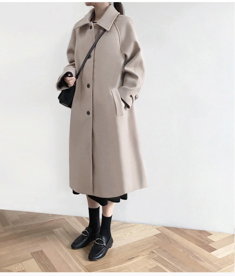 チェスターコート レディース 秋冬 ロング丈 チェスターコート 黒 ラシャスプリングコート ジャケット膝下 韓国風 アウター 学院風 通勤 着痩せ ゆったり