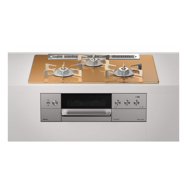RHS71W30E12RASTW-LP スパークリングカッパー DELICIA [ビルトインガスコンロ (プロパンガス用両側強火力幅75cm)]
