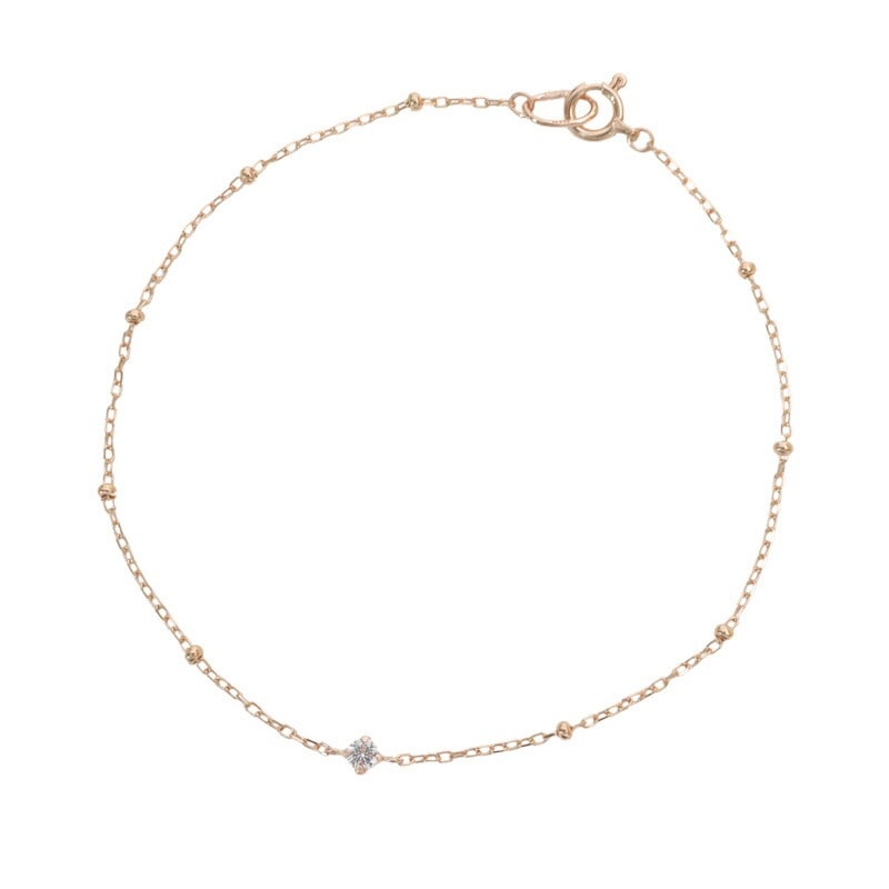 ブレスレット レディース 一石モチーフ K10ピンクゴールド