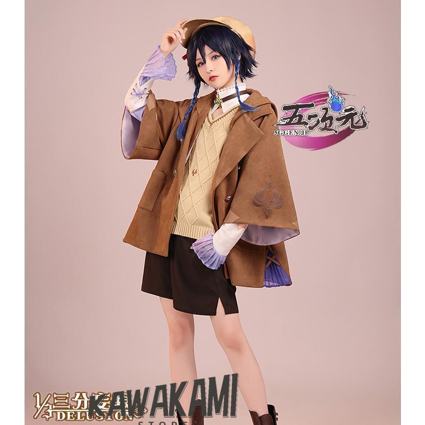 三分妄想　原神　コスプレ　ウェンティ　少　思い出　衣装　同人服　 いしょう ウィッグ　　1425