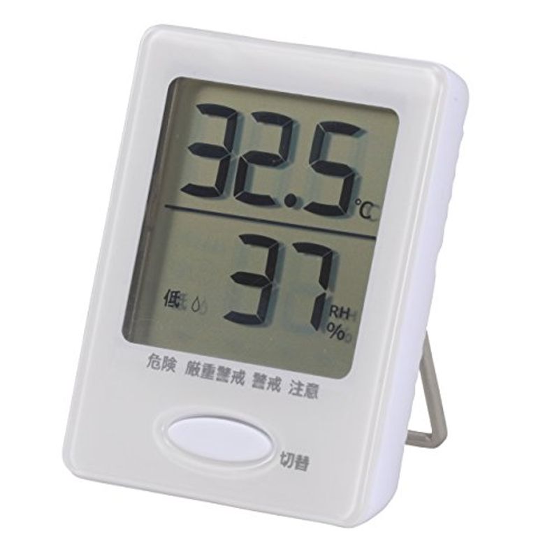 【使い勝手の良い】 電機 健康サポート機能付き デジタル温湿度計 シロ HB-T03-W その他