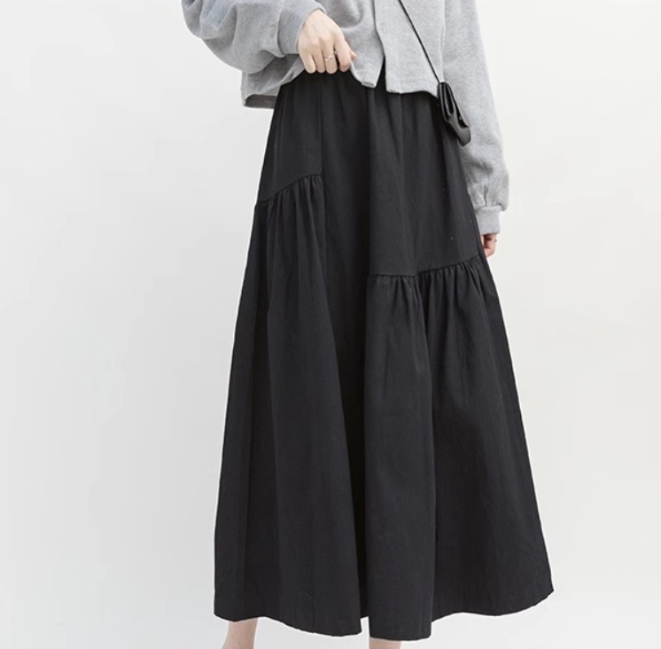 ボトムス デート モテアイテム フレアスカート ミモレ丈 ウエストゴム コットン 大人可愛い きれいめ 上品 おしゃれ かっこいい 大人可愛い ラブリー キュート ガーリー クール モード系 セクシー