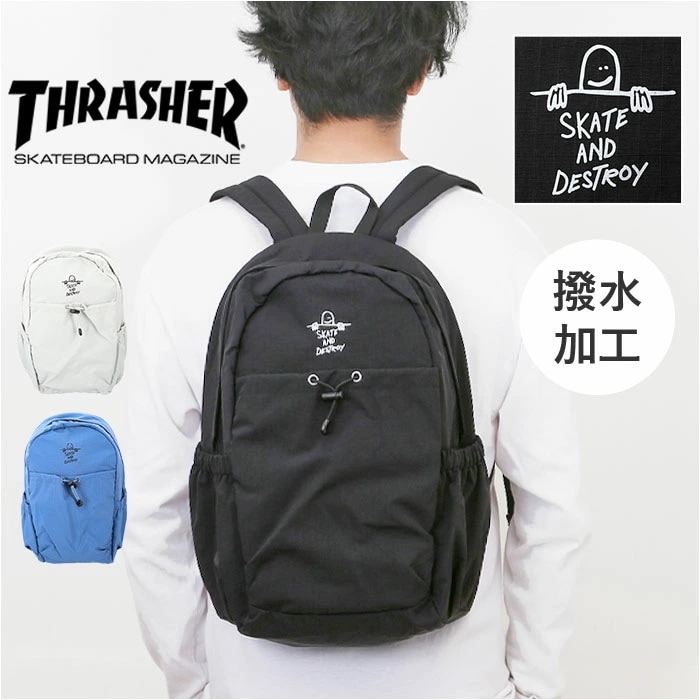 THRASHER スラッシャー リュック THR-306 通販 マークゴンザレス リュックサック バックパック デイパック メンズ レディース ブランド A4 大容量 通学 通勤 撥水 シンプル 高校