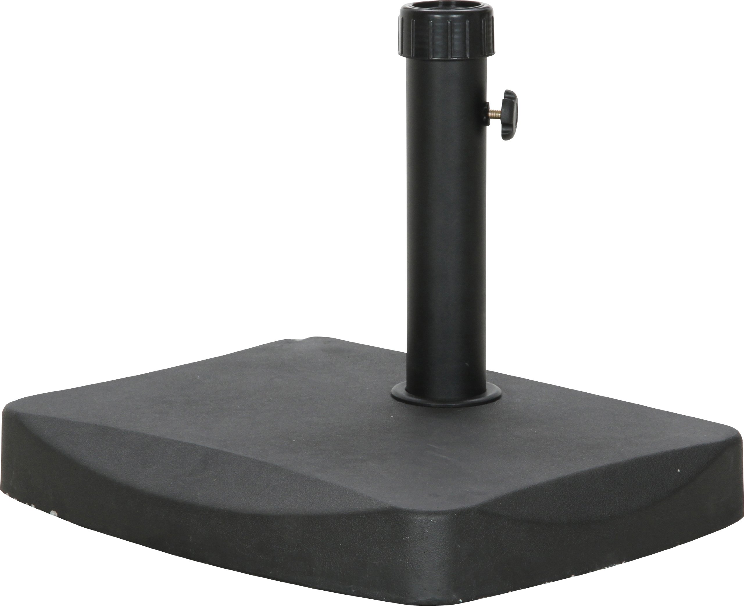 送料無料 不二貿易 ガーデン パラソルベース 20kg 半円パラソル専用 幅48×奥行37×高さ35cm ブラック パラソルスタンド ボルト固定 30500