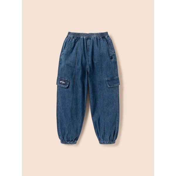 [BEANPOLE KIDS] ジョガー型デニムパンツ ブルー (BI6121U01P)