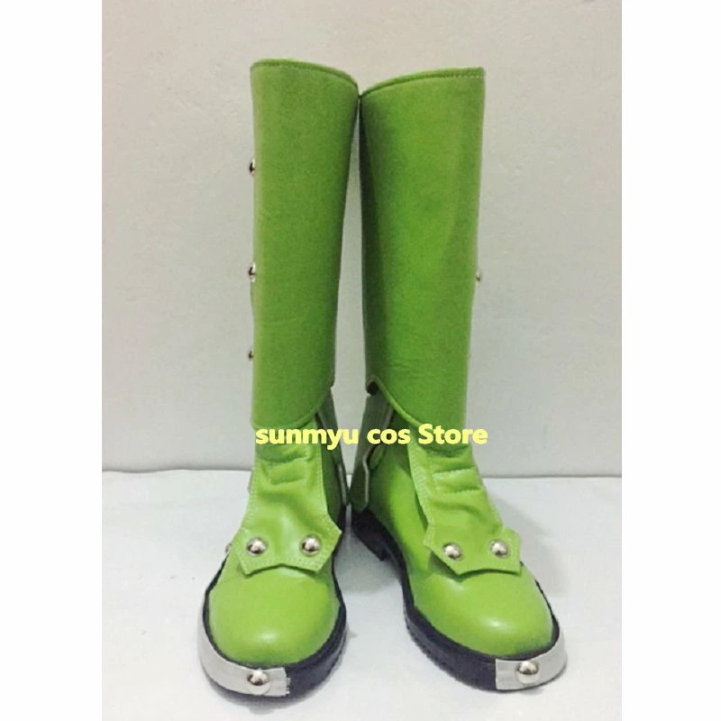 グリーン靴　ロングブーツ　オーダーサイズ　 コスプレ靴